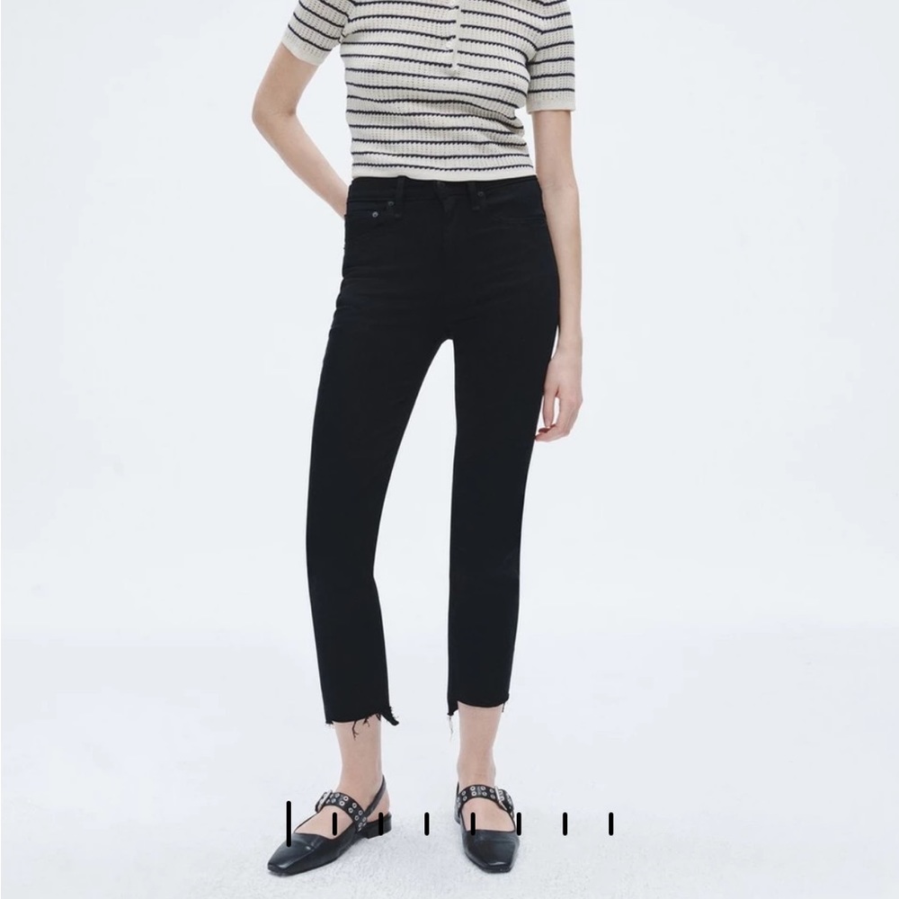 Rag & Bone Wren High-Rise Slim Stretch Jean Straight - Black